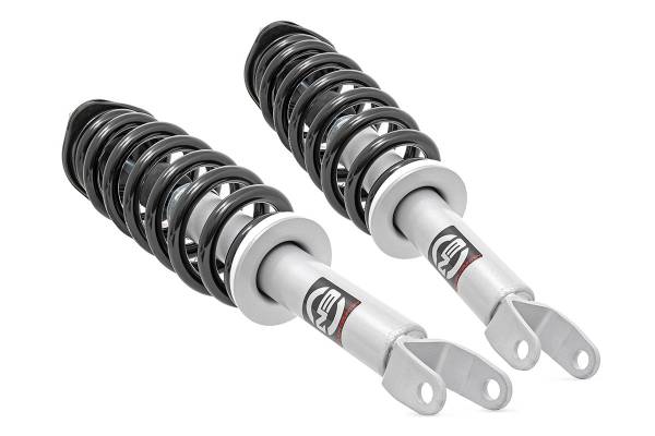 Rough Country - Rough Country Leveling Struts 2 in. Massive 3/8 in. Bore Chrome Plated Piston Rod w/Leak Proof Piston Seal Pre Loaded Coil Nitrogen Charged Reduce Shock Oil Aeration - 501061 - Image 1