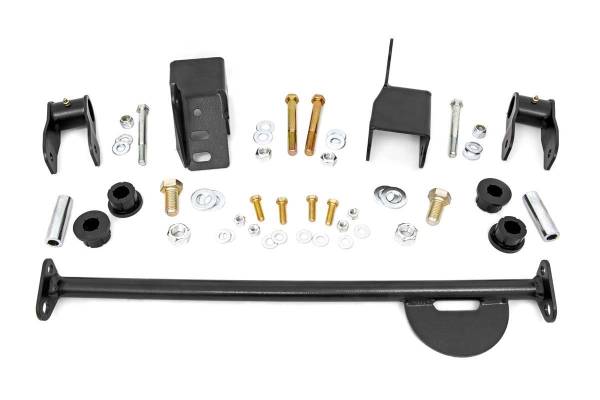 Rough Country - Rough Country Shackle Reversal Kit 0.5 in. Lift Front Incl. Shackle Hangers Spring Hanger Brackets Spring Hanger Cross-Brace Hardware - 5059 - Image 1