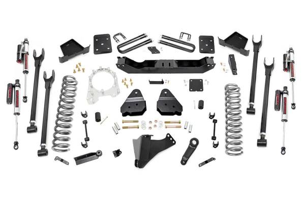 Rough Country - Rough Country Suspension Lift Kit 6 in. Radius Arm Drop Brackets Lifted Coil Springs Anti Wrap Rear Blocks w/4-Link Adjustable Lower Control Arms Includes N2.0 Series Shock - 50750 - Image 1