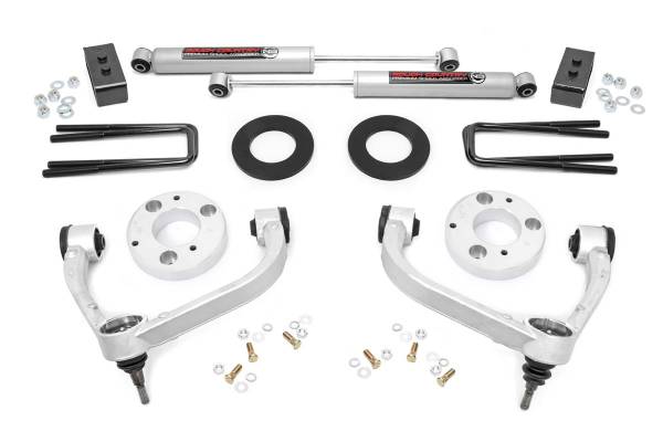 Rough Country - Rough Country Bolt-On Lift Kit w/Shocks 3 in. Lift Incl. Front Upper Control Arms Loaded Lifted Struts Lift Blocks U-Bolts Rear Premium N3 Shocks - 51013 - Image 1