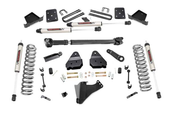 Rough Country - Rough Country Suspension Lift Kit w/Shocks 6 in. Lift Incl. 4 in. Axle Diameter Front Driveshaft V2 Monotube Shocks - 51371 - Image 1