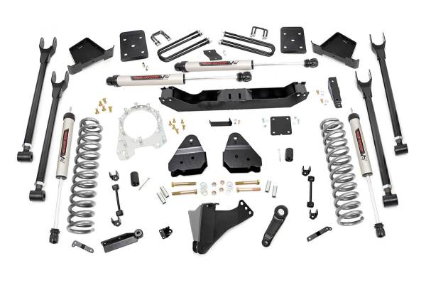 Rough Country - Rough Country Suspension Lift Kit 6 in. 4-Link w/N3 Shocks Lifted Coil Springs Upper / Lower Control Arms Bumpstop Spacers w/Hardware 289.85 Weight - 52670 - Image 1