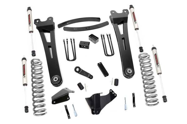 Rough Country - Rough Country Suspension Lift Kit 6 in. w/V2 Shocks Heavy-Duty Radius Arms Rubber Bushings Adjustable Alignment Cam Lifted Coil Springs Brackets Bumpstop Spacers w/Hardware - 53670 - Image 1