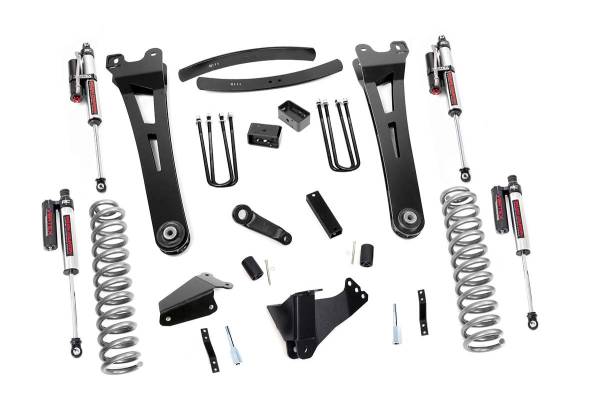 Rough Country - Rough Country Suspension Lift Kit 6 in. w/N3 Shocks Heavy Duty Radius Arms Rubber Bushings Adjustable Alignment Cam Lifted Coil Springs Brackets Spacers Add Leafs w/Hardware - 53750 - Image 1