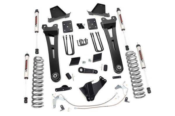 Rough Country - Rough Country Suspension Lift Kit 6 in. w/V2 Shocks Heavy-Duty Radius Arms Rubber Bushings Adjustable Alignment Cam Lifted Coil Springs Brackets Bumpstop Spacers w/Hardware - 54370 - Image 1