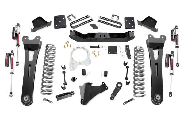 Rough Country - Rough Country Suspension Lift Kit w/Shock 6 in. Radius Arms 4 in. Diameter Axle Vertex Reservoir Shocks Factory Rear Overload Springs Includes Installation Instructions - 55450 - Image 1