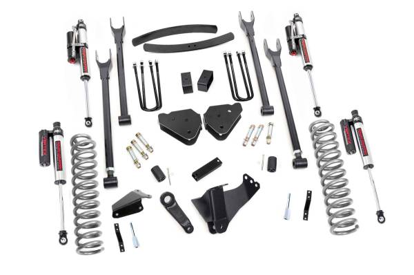 Rough Country - Rough Country Suspension Lift Kit w/Shocks 6 in. 4-Link w/Vertex Reservoir Shocks Incl. Factory Rear Overload Springs - 58150 - Image 1