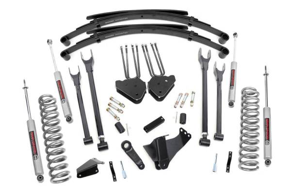 Rough Country - Rough Country 4-Link Suspension Lift Kit w/Shocks 6 in. Lift - 582.20 - Image 1