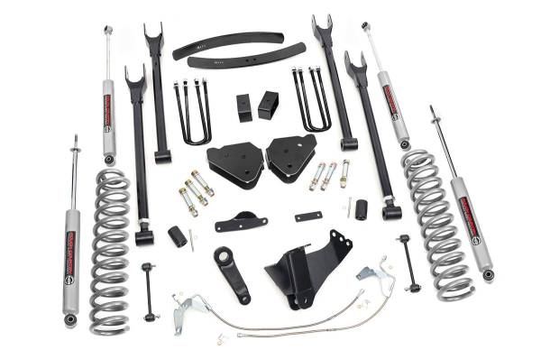 Rough Country - Rough Country 4-Link Suspension Lift Kit w/Shocks 6 in. Lift - 584.20 - Image 1