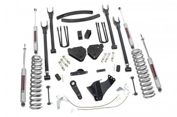 Rough Country - Rough Country 4-Link Suspension Lift Kit w/Shocks 6 in. Lift - 588.20 - Image 1