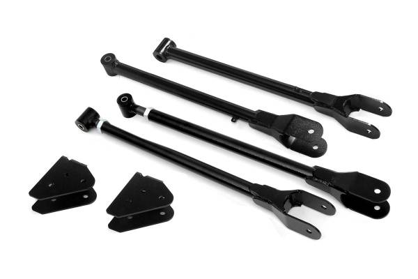 Rough Country - Rough Country 4-Link Control Arm Kit Front For 6-8 in. Lift Incl. 2 Upper Control Arms 2 Lower Control Arms Control Arm Drop Brackets Hardware - 595 - Image 1