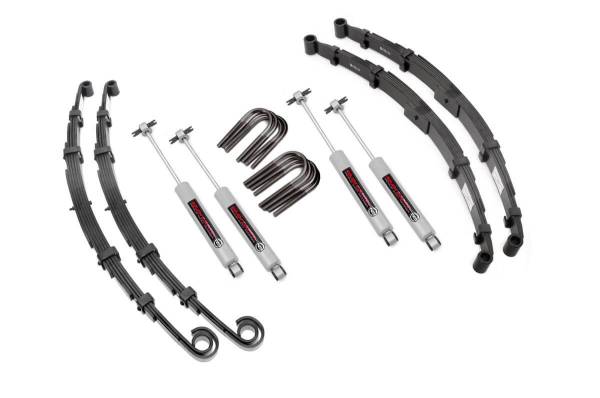 Rough Country - Rough Country Suspension Lift Kit w/Shocks 2.5 in. Lift Incl. Leaf Springs U-Bolts Hardware Front and Rearm Premium N3 Shocks - 60030 - Image 1