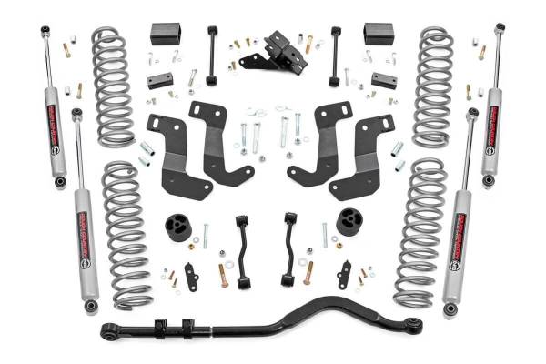 Rough Country - Rough Country Suspension Lift Kit Adjustable 3.5 in. Includes Front/Rear Coil Springs Linear Coil Rate Reinforced Seals N3 Shocks Control Arms Drop Brackets Sway Bar Links Bump Stops - 62930 - Image 1