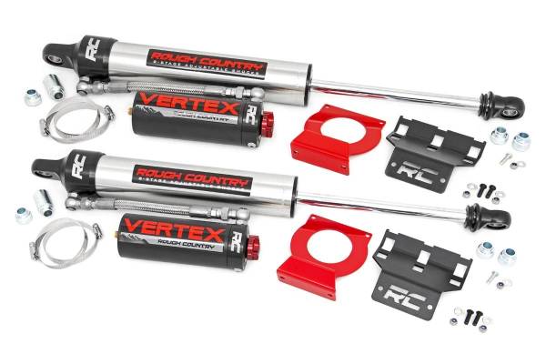 Rough Country - Rough Country Vertex Shocks Nitrogen Charged Monotube Design Zinc Plate Finish T6061 Brushed Aluminum Body Honed Steel Body Pair - 689007 - Image 1