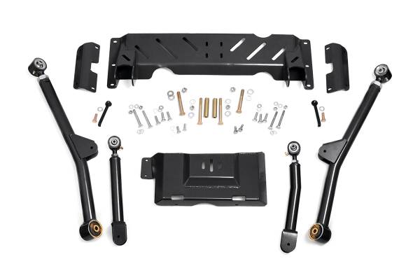 Rough Country - Rough Country X-Flex Long Arm Upgrade Kit For 4-6 in. Lift Incl. Front Control Arms w/X-Flex Joints Long Arms Mounting Crossmembers Transfer Case Skid Plate Hardware - 68900U - Image 1