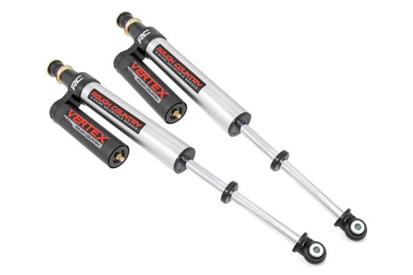 Rough Country - Rough Country Adjustable Vertex Shocks Rear 6 in. Collapsed Length 19.92 in. Extended Length 33.07 in. 2.5 in Piston Zinc Plate Finish Double Clear Coat - 699013 - Image 1