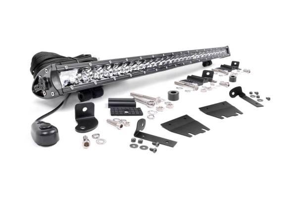 Rough Country - Rough Country LED Light Bar Hood Kit Chrome Series 30 in. Single Row Light Bar Incl. Wiring Harness 100% Bolt-On Installation 3 Year Warranty - 70053 - Image 1
