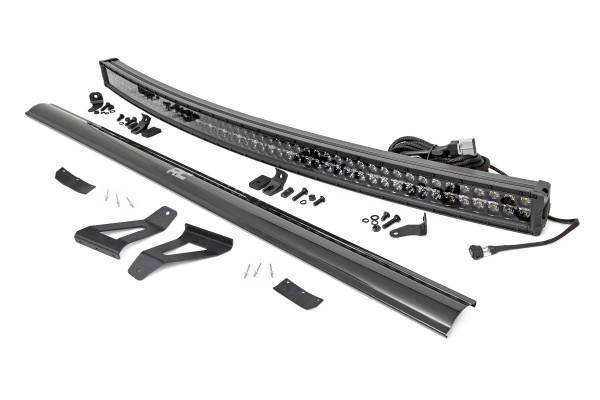 Rough Country - Rough Country LED Light Bar Windshield Mounting Brackets 50 in. Black Series Curved LED w/DRL Upper - 70074 - Image 1