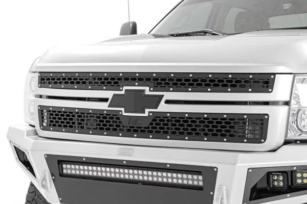 Rough Country - Rough Country Laser-Cut Mesh Replacement Grille Unique Mesh Pattern Corrosion Resistant Black Powdercoat - 70153 - Image 1