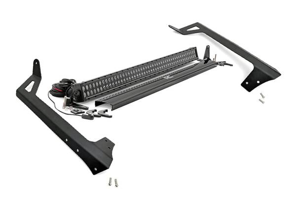 Rough Country - Rough Country LED Light Bar Windshield Mounting Brackets For 50 in. Dual Row Reflector - 70504BL - Image 1