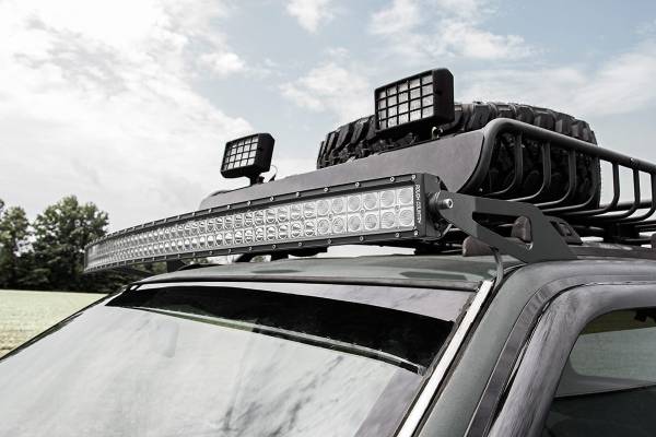 Rough Country - Rough Country LED Light Windshield Mounting Brackets For 50 in. Curved LED Light Bar Upper - 70567 - Image 1