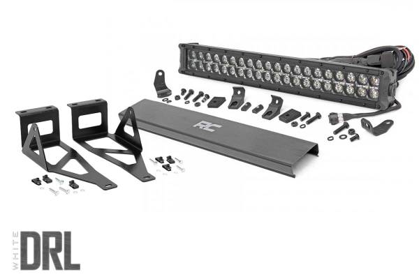 Rough Country - Rough Country Black Series LED Kit Fits In Bumper White DRL 9600 Lumens IP67 Waterproof 120 Watts Aluminum Includes Installation Instructions - 70665DRL - Image 1