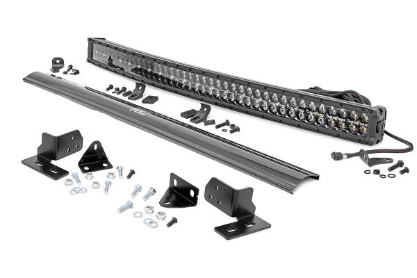 Rough Country - Rough Country Black Series LED Kit Fits In Bumper White DRL 19020 Lumens 240 Watts IP67 Waterproof Aluminum 40 in. LED Light Bar Includes Installation Instructions - 70682DRL - Image 1