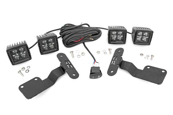 Rough Country - Rough Country LED Lower Windshield Ditch Kit 2 in. w/Cool White DRL - 70871 - Image 1