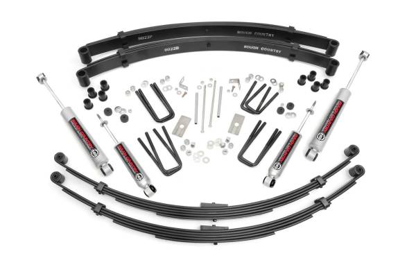 Rough Country - Rough Country Suspension Lift Kit w/Shocks 3 in. Lift Incl. Front and Rear Leaf Springs U-Bolts Hardware Front and Rear Premium N3 Shocks - 71530 - Image 1