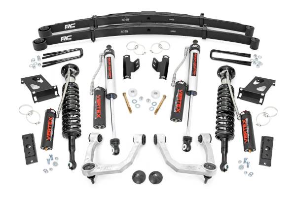 Rough Country - Rough Country Bolt-On Lift Kit w/Shocks 3.5 in. Lift w/Rear Leaf Springs Vertex - 74252 - Image 1