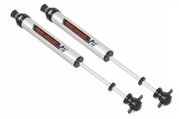 Rough Country - Rough Country V2 Shock Absorbers Front 0.5-3 in. Nitrogen Charged Monotube Design T6061 Brushed Aluminum Body 36kN Tensile Strength Pair - 760742_A - Image 1