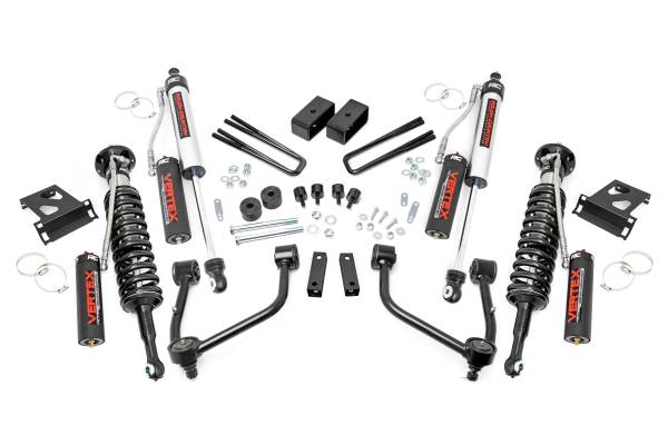Rough Country - Rough Country Suspension Lift Kit 3.5 in. Incl. Upper Control Arms Vertex Coilovers Diff Spacers Bumpstop Spacers Lift Blocks U-Bolts - 76850 - Image 1