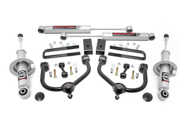 Rough Country - Rough Country Bolt-On Lift Kit w/Shocks 3 in. Lift Incl. Front Upper Control Arms N3 Struts Strut Spacers SwayBar Links Lift Blocks U-Bolts Rear Premium N3 Shocks - 83432 - Image 1