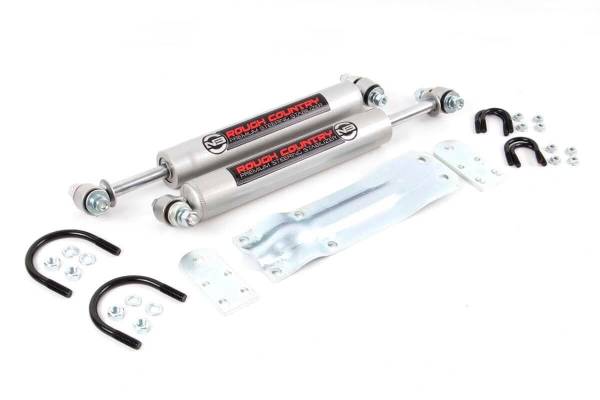 Rough Country - Rough Country N3 Dual Steering Stabilizer Incl. Mounting Brackets and Hardware - 8735630 - Image 1