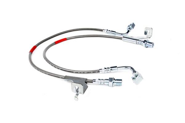 Rough Country - Rough Country Stainless Steel Brake Lines Front For 2-6 in. Lift - 89360S - Image 1