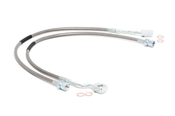 Rough Country - Rough Country Stainless Steel Brake Lines Front For Models w/5-7.5 in. Lift - 89370 - Image 1