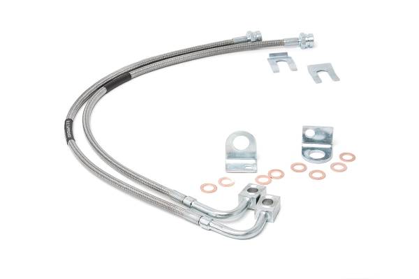 Rough Country - Rough Country Stainless Steel Brake Lines Front For 4-6 in. Lift - 89707 - Image 1
