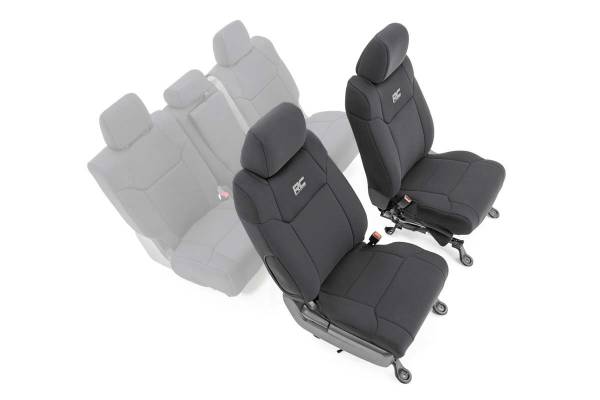 Rough Country - Rough Country Neoprene Seat Covers Front Neoprene 4-Layer Construction Black - 91026A - Image 1