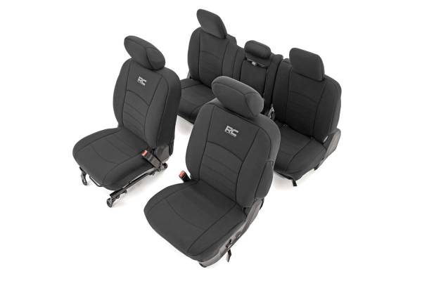 Rough Country - Rough Country Neoprene Seat Covers Front And Rear Neoprene 4-Layer Construction Black - 91029 - Image 1