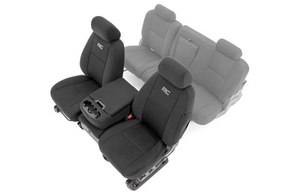 Rough Country - Rough Country Neoprene Seat Covers Front Black - 91032 - Image 1