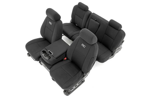 Rough Country - Rough Country Neoprene Seat Covers Front And Rear Black - 91033 - Image 1