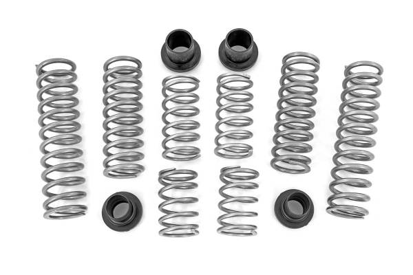 Rough Country - Rough Country Coil Spring Kit Replacement Incl. 8 Springs and 4 Sliders Powder Coat Finish - 93048 - Image 1