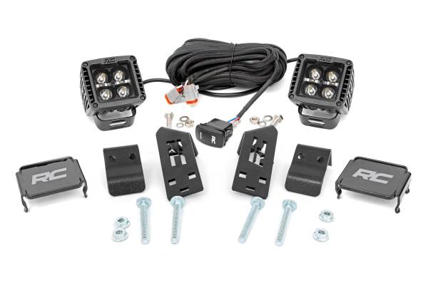 Rough Country - Rough Country Dual LED Cube Kit w/Black Series Amber DRL - 93079 - Image 1