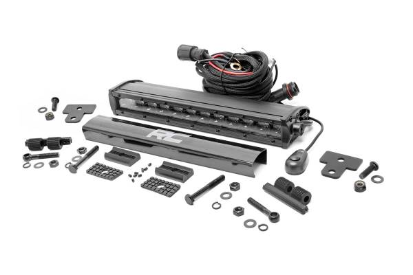 Rough Country - Rough Country LED Bumper Kit 12 in. Front Die Cast Aluminum Housing Premium Wiring Harness w/On/Off Switch 4800 Lumens Of Lighting Power Black Series - 97001 - Image 1