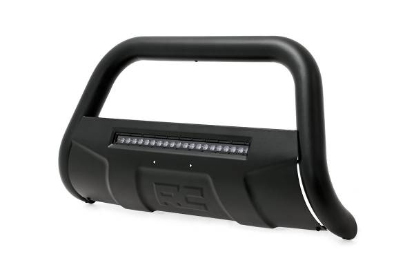 Rough Country - Rough Country Black Bull Bar w/ Integrated Black Series 20-inch LED Light Bar - B-F4041 - Image 1