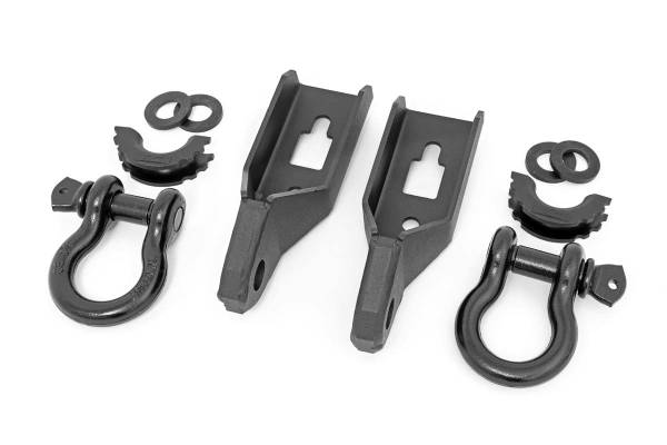 Rough Country - Rough Country Tow Hook To Shackle Conversion Kit Standard D-Ring And Rubber Isolators - RS158 - Image 1