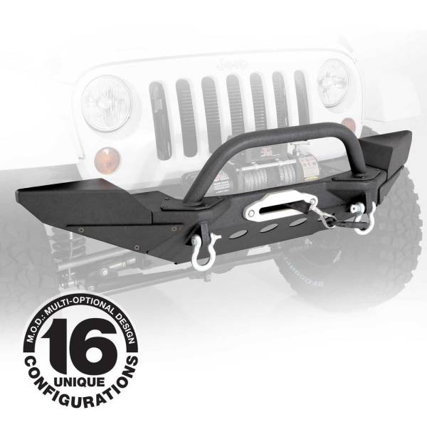 Smittybilt - Smittybilt XRC M.O.D. Bumper End Plates Mid Width End Plate Textured Black This Is Not A Complete Bumper To Purchase Bumper Center Section Use Part No.[76825] - 76826 - Image 1