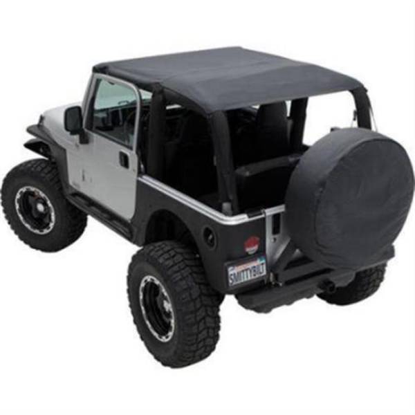 Smittybilt - Smittybilt Extended Top Black Denim No Drill Installation Requires PN[90101] If Vehicle Does Not Have Windshield Channel - 92915 - Image 1