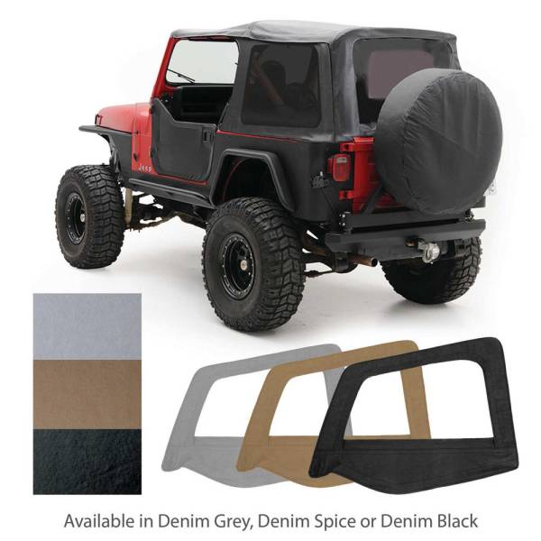 Smittybilt - Smittybilt Replacement Soft Top Spice Incl. 2 Front Replacement Upper Door Skins w/Tinted Windows - 9870217 - Image 1