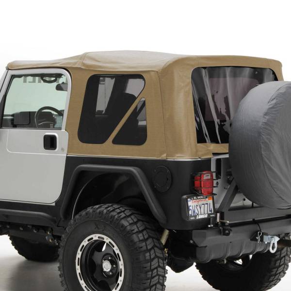 Smittybilt - Smittybilt Replacement Soft Top Spice Incl. 2 Front Replacement Upper Door Skins w/Tinted Windows - 9970217 - Image 1